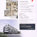 Půdorys apartmánu č. 7 v rezidenci Cold Water Vlora s balkonem, základními údaji a cenou